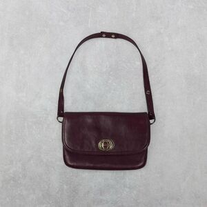 Vintage 70s Genuine Leather Burgundy “Allison Bag”Accordion Shoulder Bag